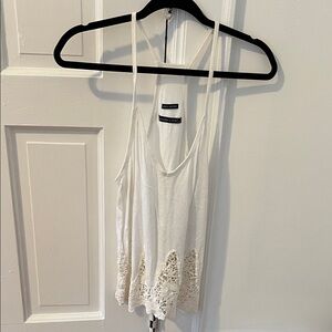 Abercrombie & Fitch Cream Lace Hem Camisole